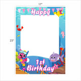 Baby Shark Theme Birthday Party Selfie Photo Booth Frame