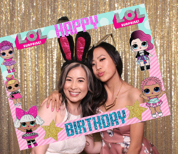 LOL Party Theme Birthday Party Selfie Photo Booth Frame
