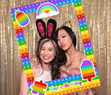 Pop It Theme Birthday Party Selfie Photo Booth Frame