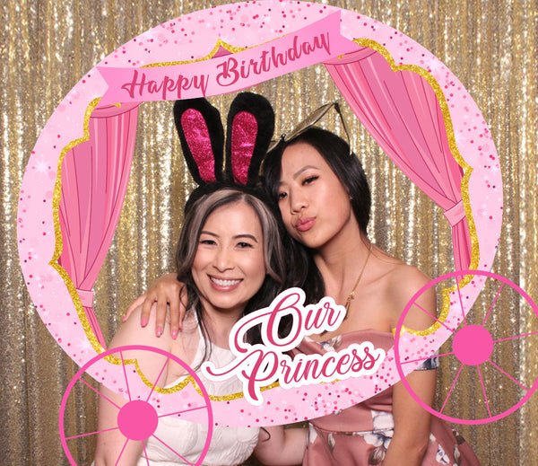 Princess Theme Birthday Party Selfie Photo Booth Frame