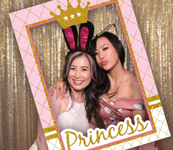 Princess Birthday Party Selfie Photo Booth Frame & Props