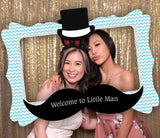 Little Man Theme Birthday Party Selfie Photo Booth Frame & Props