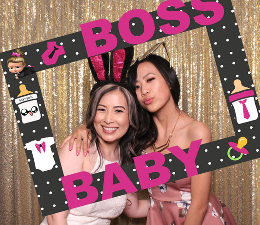 Boss Baby Girl Theme Birthday Party Selfie Photo Booth Frame & Props