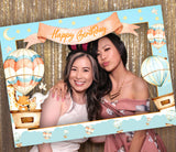 Hot Air Theme Birthday Party Selfie Photo Booth Frame & Props