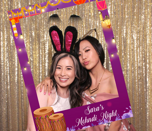 Mehandi Theme Party Selfie Photo Booth Frame