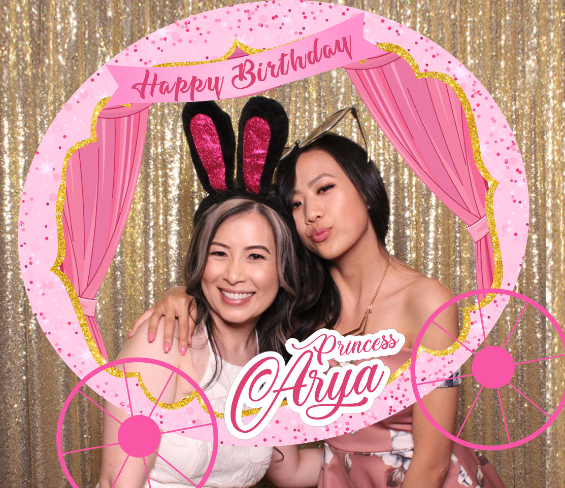 Princess Theme Birthday Party Selfie Photo Booth Frame