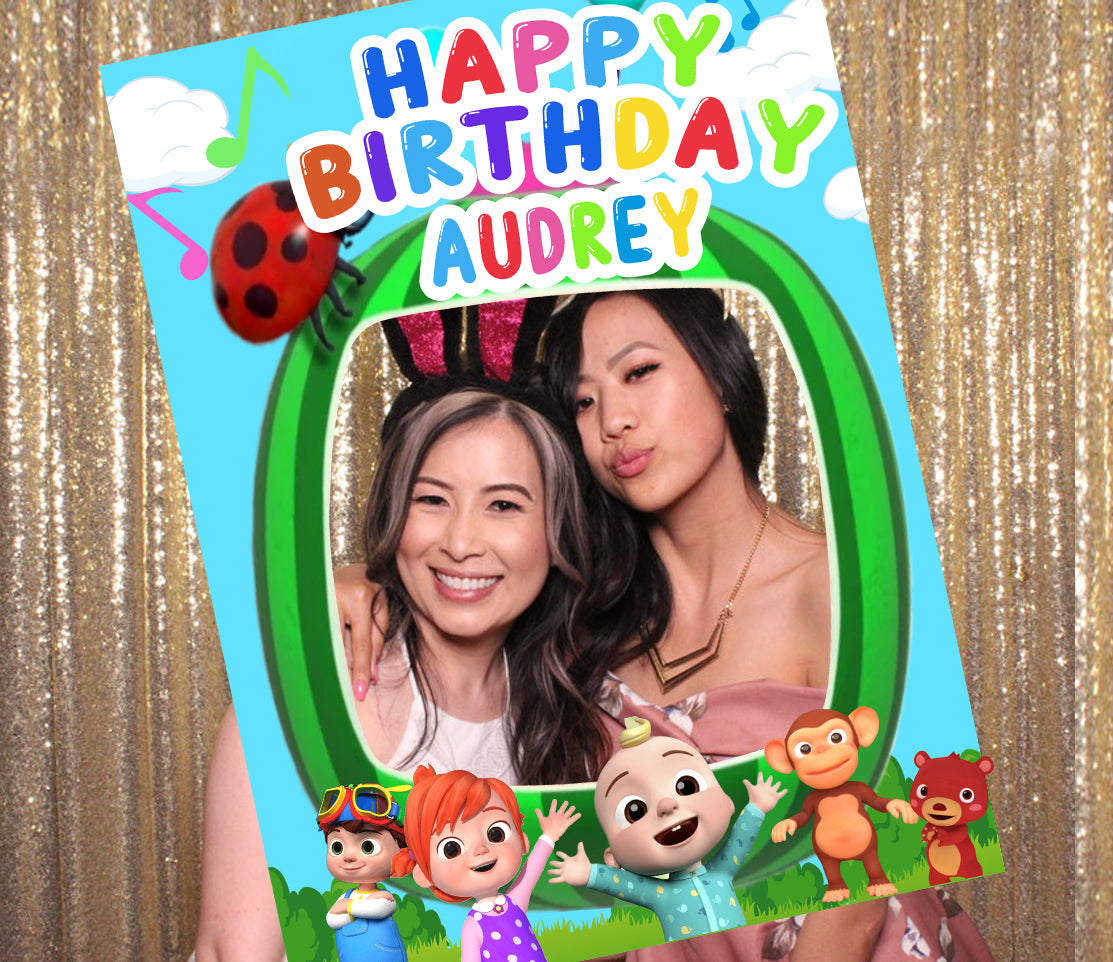 Cocomelon Theme Birthday Party Selfie Photo Booth Frame