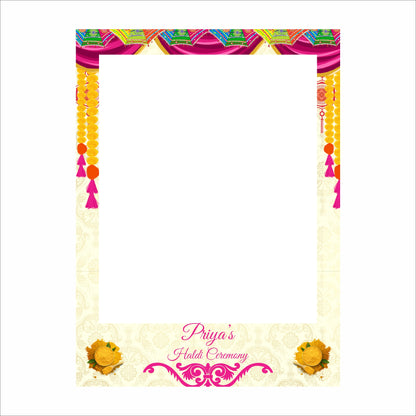 Haldi Theme Party Selfie Photo Booth Frame