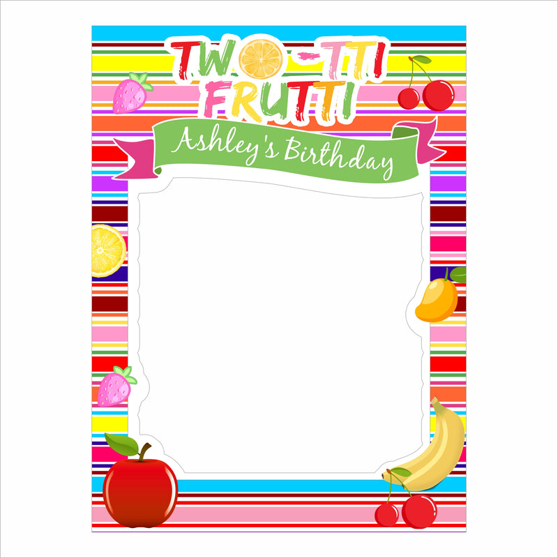 Twotti Fruity Theme Birthday Party Selfie Photo Booth Frame