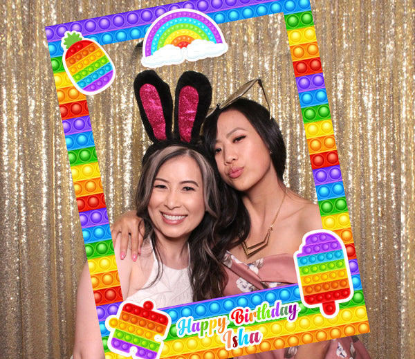 Pop It Theme Birthday Party Selfie Photo Booth Frame