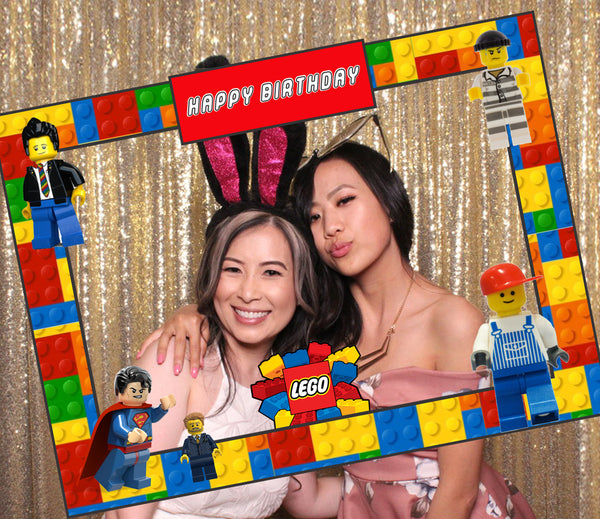 Lego Theme Birthday Party Selfie Photo Booth Frame