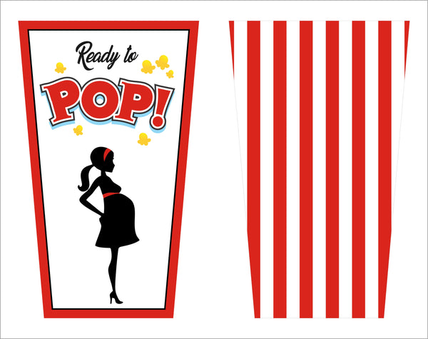 Ready To Pop Theme Popcorn Box - Baby Shower Pack Of 10