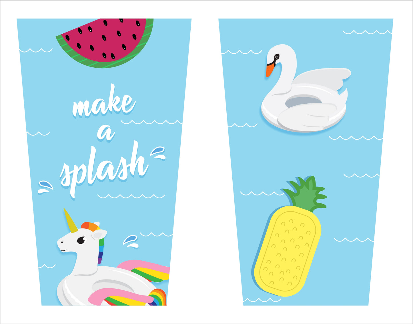 Pool Party Birthday Popcorn Box