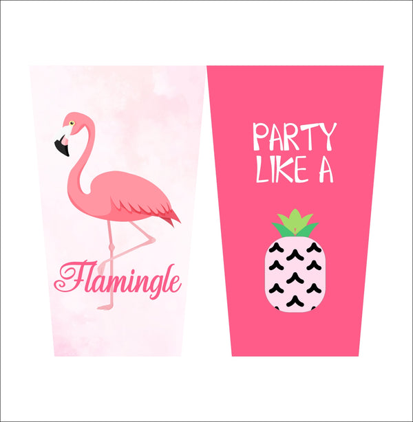 Let'S Flamingle Theme Popcorn Box - Girl Birthday - Set Of 6