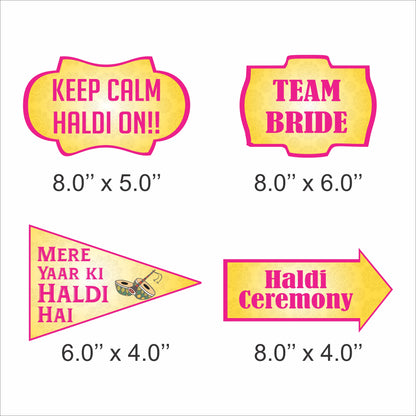 Haldi Ceremony Theme Party Photo Booth Props Kit