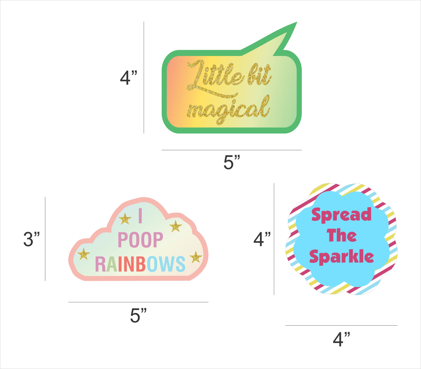 Unicorn Theme Birthday Party Photo Booth Props Kit
