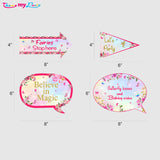 Butterflies & Fairies Theme Birthday Party Photo Booth Props Kit