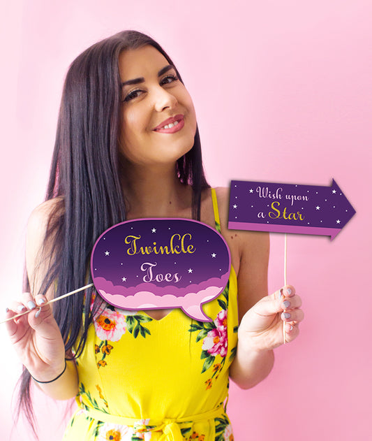 Twinkle Twinkle Little Star Theme Birthday Party Photo Booth Props Kit
