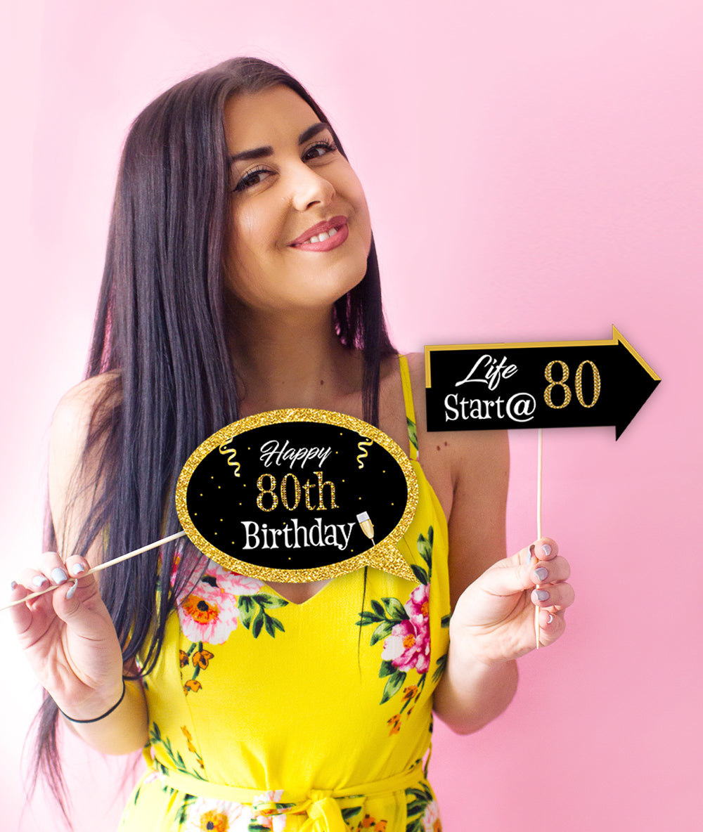 70Th Milestone  Birthday Party Photo Booth Props Kit