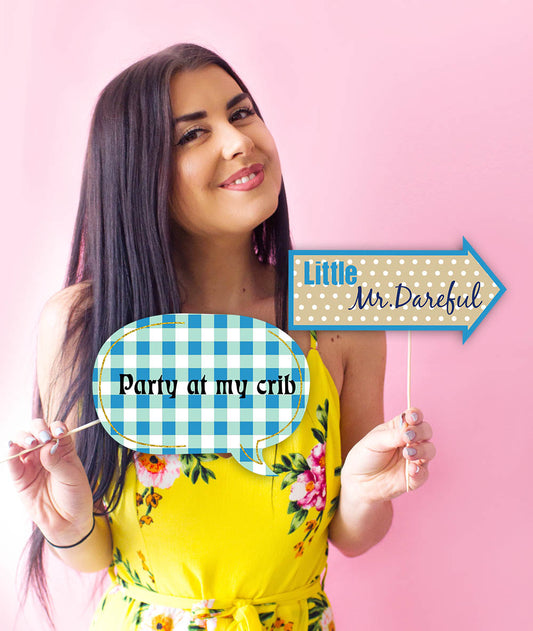One Is Fun  - 10 Piece Birthday Party Photo Booth Props Kit