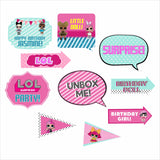 LOL Party Theme Birthday Party Photo Booth Props Kit