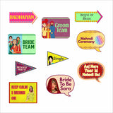 Mehndi Ceremony Theme Party Photo Booth Props Kit