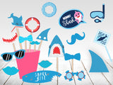 Baby Shark Theme Birthday Party Photo Booth Props Kit