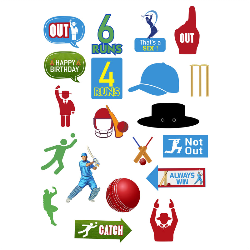 Cricket Theme Birthday Party Photo Booth Props Kit