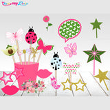 Butterfly & Fairies Theme Birthday Party Photo Booth Props Kit