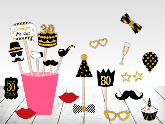 80Th Milestone Birthday Party Photo Booth Props Kit