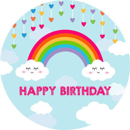 Rainbow Theme Birthday Party Backdrop 