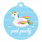 Pool Party  Birthday Thank You Gift Tags 