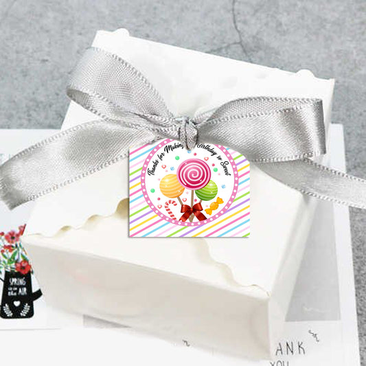 Candyland Theme Birthday Party Thank You Gift Tags