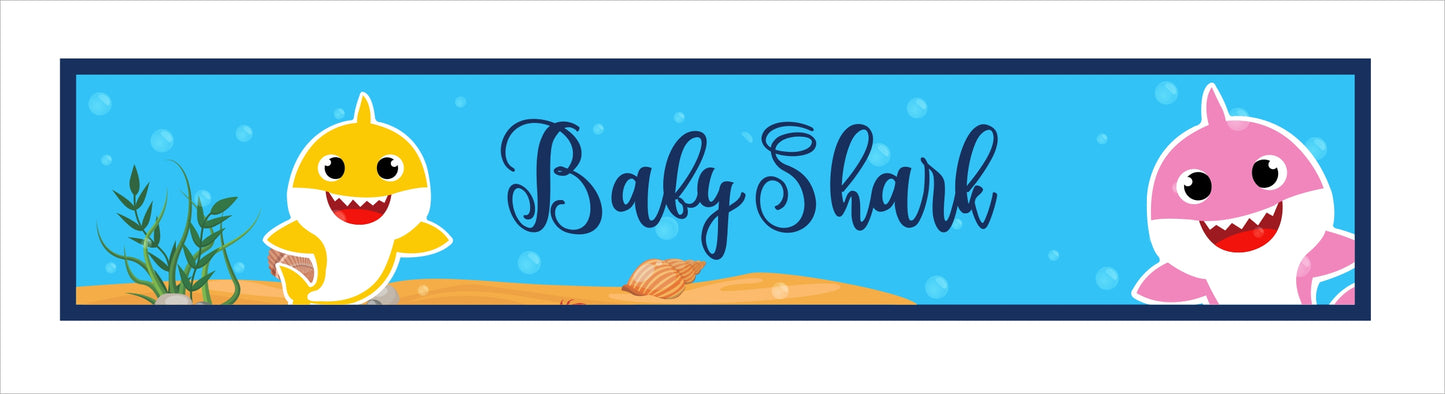 Baby Shark Theme Birthday Long Banner for Decoration