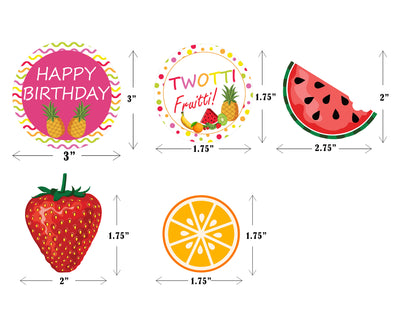 Twotti Fruity Theme Birthday Party Cake Topper /Cake Decoration Kit