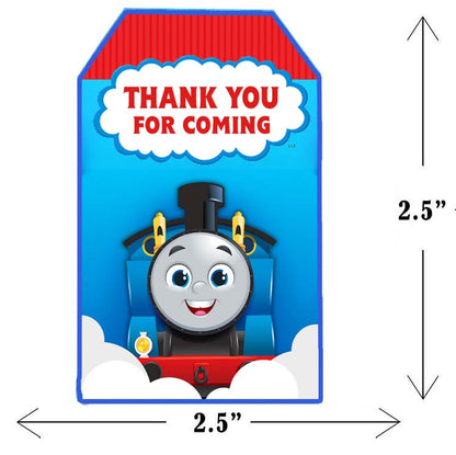 Thomas & Friends Theme Birthday Party Thank You Gift Tags