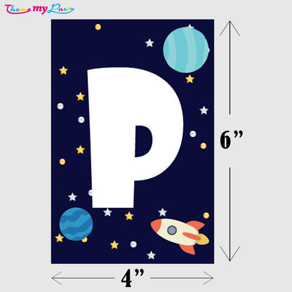 Space Theme Birthday Party Banner for Decoration