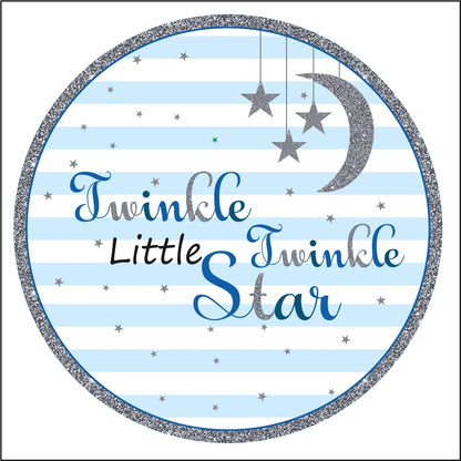 Twinkle Twinkle Little Star Theme Birthday Party Thank You Gift Tags
