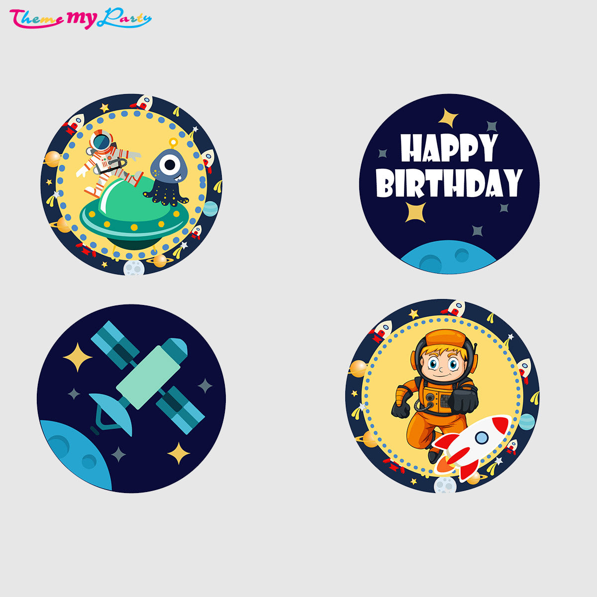 Space Theme Birthday Party Paper Decorative Straws