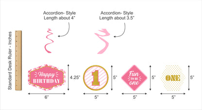 One is Fun First Birthday Party Hanging Set for Decoration