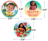 Moana Theme Birthday Party Cupcake Toppers