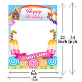 Candy Land Theme Birthday Party Selfie Photo Booth Frame