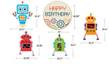 Robot Theme Birthday Party Cutouts