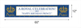 Prince Birthday Party Long Banner for Decoration