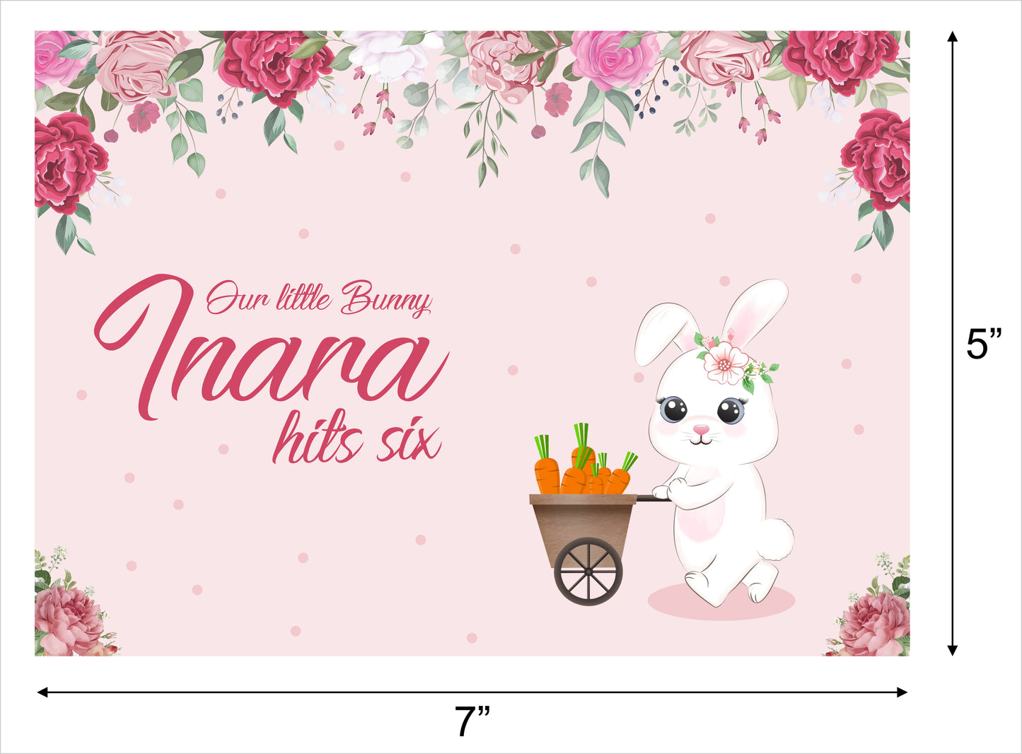 Personalize Bunny Backdrop Banner