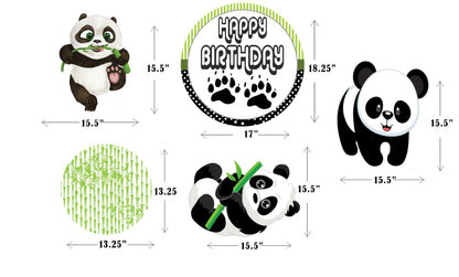 Panda Theme Birthday Party Cutouts