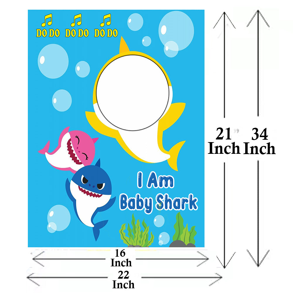 Baby Shark Theme Birthday Party Selfie Photo Booth Frame