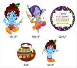 "Little Krishna"- Cutout Pack For Baby Boy Birthday - Pack Of 5