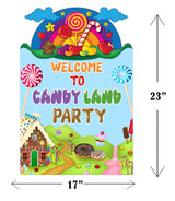 Candy Land Theme Birthday Party Welcome Board