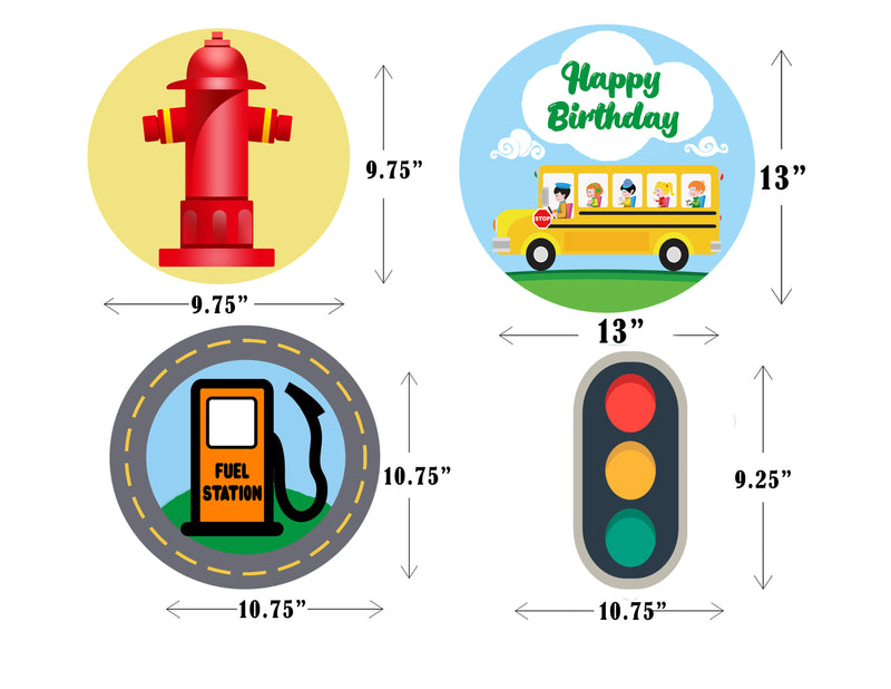 Wheels on the Bus Theme Birthday Party Hangings